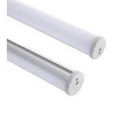 Profilé Aluminium Suspendu Rond 2 M Pour Rubans Led Jusqu'à 16 Mm Blanc 2 M Blanc Translucide