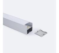 Ledkia Profilé Aluminium Suspendu XL 2 m pour Rubans LED jusqu'à 45 mm 2 m