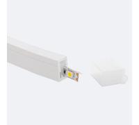 Ledkia Profilé Néon SFLEX 12x20 Courbe Latérale pour Rubans LED IP20 jusqu'à 11 mm 20 m