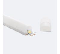 Ledkia Profilé Néon SFLEX 15x13 Semi-Circulaire Courbe Verticale pour Rubans LED IP20