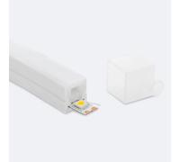 Ledkia Profilé Néon SFLEX 16x16, en Saillie/Encastrable Courbe Vertical pour Ruban LED