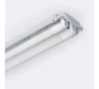 TechBrey Réglette Étanche 150 cm IP65 avec deux Tubes LED Cristal 22W 140lm/W 6000K Blanc froid Gris