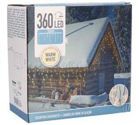 Ledkia Rideau de Guirlande LED Extérieur 12m Blanc Chaud