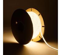 LEDKIA LIGHTING Ruban LED Dimmable 220V COB Auto-redressement 560 LED/m BOBINE 50m 14W/m 1250lm/m SILICONE FLEX IC2 Largeur 10mm Coupe 10cm IP65 4000K Blanc neutre