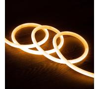 LEDKIA LIGHTING - Néon LED Flexible 360º | Dimmable 120LED/m | 220V AC Blanc Chaud | IP67 Étanche | Coupe tous les 100cm | Installation Facile, Blanc chaud 3000K, 50 M, Imitation bois