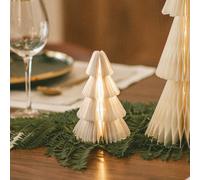 Ledkia Sapin de Noël LED Papier avec Batterie Likasi Blanc