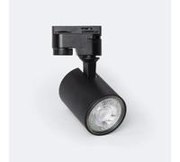 Ledkia Spot à Douille sur Rail Monophasé Riuk pour Ampoule GU10 Noir