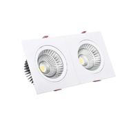 Ledkia Spot Downlight LED 20W Rectangulaire Madison Coupe 205x90 mm 3000K Blanc chaud
