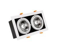 Ledkia Spot Downlight LED 30W Kardan AR111 Coupe 325x165 mm 3000K Blanc chaud