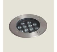 Ledkia Spot Extérieur LED 12W Solid Encastrable au Sol Inox Hallo 2700K Blanc chaud