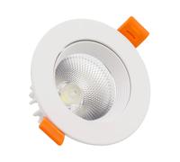 Spot Downlight Led 9w Rond Cob Cri90 Coupe Ø 90 Mm No Flicker 4000k Blanc Neutre