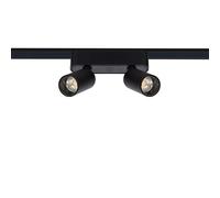Ledkia Spot LED sur Rail Magnétique 25mm Extra-Plat 10W Double 48V Noir 4000K Blanc neutre