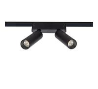 Ledkia Spot LED sur Rail Magnétique 25mm Extra-Plat 14W Double 48V Noir 2700K Blanc chaud