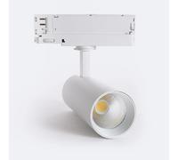 Ledkia Spot LED sur Rail Triphasé 20W Carlo CCT Sélectionnable Blanc 4000K - 5000K -