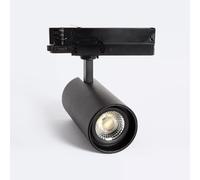 Ledkia Spot LED sur Rail Triphasé 30W Fasano Dimmable Noir 2700K Blanc chaud