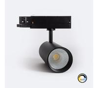 Spot Led Carlo 40w Pour Rail Triphasé Cct Sélectionnable No Flicker Noir Sélectionnable (4000k - 5000k - 6000k)
