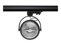 Ledkia Spot LED sur Rail Triphasé CREE AR111 15W Dimmable Noir 4000K Blanc neutre