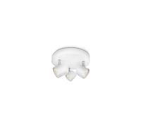 Philips Projecteur Star LED 3 sources (3 x 4,5 W) rond blanc