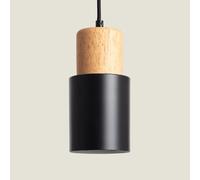 Ledkia Suspension Aluminium et Bois Kidonge Blanc