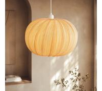 Ledkia Suspension Bambou Korowai Textile blanc