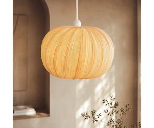 Ledkia Suspension Bambou Korowai Textile blanc