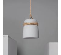 Ledkia Suspension ciment et corde Dawan - Naturel