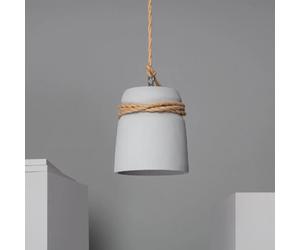Ledkia Suspension ciment et corde Dawan - Naturel