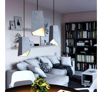 Ledkia Suspension Creative-Cables Modèle PDMCRRM04KPAC01CG Prisma Gris Pierre
