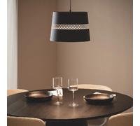 Ledkia Suspension LED 28W Acier Saska Noir mat