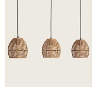 Ledkia Suspension Mahali 3 spots - Noir et beige