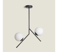 Ledkia Suspension métal et verre Balts - Noir