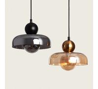 Ledkia Suspension Métal et Verre Carlize Gris Fumée