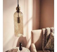 Ledkia Suspension Métal et Verre Cheryl Ambre