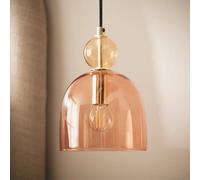 Ledkia Suspension Métal et Verre Mono-Baudelaire Ambre