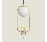 Ledkia Suspension Métal et Verre Moonlight Puncak Doré