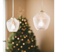 Ledkia Suspension Métal et Verre Stiklu Doré