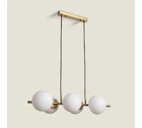 Ledkia Suspension Moonlight Brass 6 spots - Or