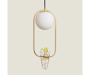 Ledkia Suspension Moonlight Puncak - Noir et or