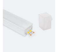 Ledkia Tube silicone LED flex encastré pour ruban jusqu’à 16 mm - 2 m