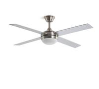 LEDKIA Ventilateur de Plafond avec Éclairage Silencieux DC Pales en Bois Na | avec Lumière Intégrée, Moteur DC 30W Silencieux et Efficace, 4 Pales, 6 Vitesses, 132 cm, Télécommande