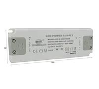 LEDLUX CV8240 Bloc d'alimentation transformateur CV 40 W 24V 1,67 A Super Slim Seulement 19 mm Épaisseur (40W 24V)