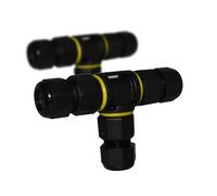 LEDLUX Lot de 2 raccords étanches en T, IP68, section maximale de 2,5 mm²