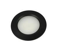 LEDLUX Mini spot LED encastrable rond 3 W AC/DC 12 V DC 24 V trou 50 mm diamètre 68 mm (Noir, 4500K)