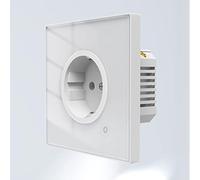 LEDLUX ZigBee Prise murale intelligente ZigBee, prise murale Schuko ZigBee, version UE 86 x 86 mm, compatible avec Alexa Google Philips Hue Samsung Smartthings Blanc