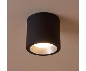 LedsC4 - Plafonnier LED pour l'extérieur et l'intérieur, design moderne et fonctionnel, efficacité énergétique, indice de protection IP, 168 mm, noir, polyvalent et durable