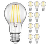 ledscom.de : 10 ampoules LED E27, modèle A60, lumière blanc chaud (2700 K), 7,1 W, 963 lm, variateur à 3 niveaux