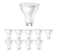 ledscom.de 10x GU10 Ampoule LED, PAR16, blanc (3900 K), 6,1 W, 609lm, 102°, variateur à 3 niveaux, mate