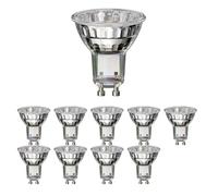 ledscom.de 10x GU10 Ampoule LED, PAR16, blanc chaud (3000 K), 2,4 W, 227lm, 119°, miroir réflecteur (argent)
