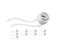 ledscom.de 10x GU10 douille, céramique, blanc, 230V AC, max. 25W