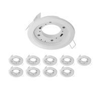 ledscom.de 10x plafonnier encastré ZOBE, blanc mat, rond, 107mm Ø, 1x GX53 max. 25W